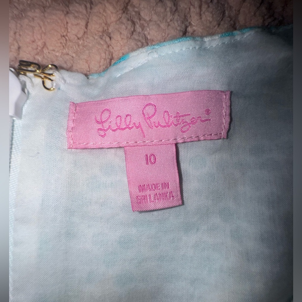 Lilly Pulitzer MacFarlane Shift Dress Shorely Blue Sea Cups Lace Trim Sz. 10 EUC - Picture 6 of 11